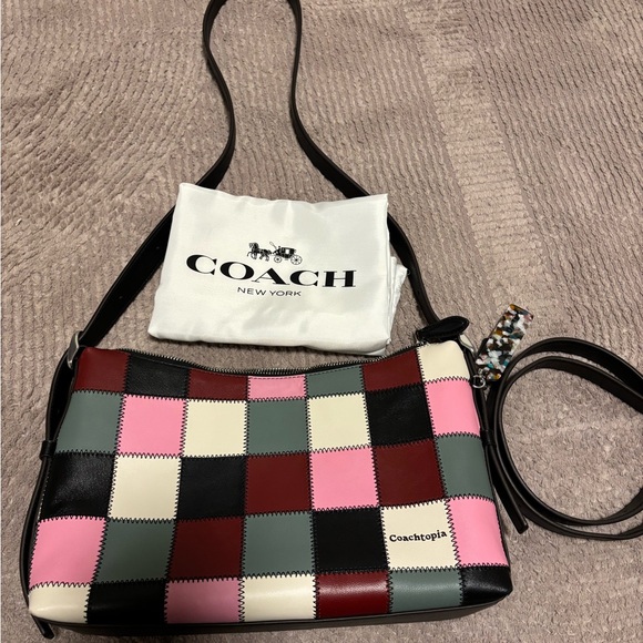 Coachtopia Alter/Ego Slouchy Shoulder Bag In Checkerboard Upcrafted Leather - Picture 2 of 16
